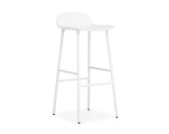 Barová stolička Form 75 cm, white/steel