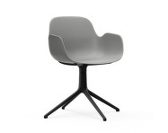 Stolička Form Chair Swivel 4L Black Alu, grey
