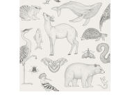 Tapeta Katie Scott Animals, off-white