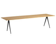 Jedálenský stôl Pyramid Table 02, 300 x 85 x 74 cm, black powder coated steel / clear lacquered solid oak