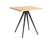 Kaviarenský stolík Pyramid Table 21, 70 x 70 x 74 cm, black powder coated steel / oiled solid oak