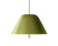 Závesné svietidlo Levitate 40, sage green / brass