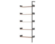 Policová zostava Rombe IF4, anthracite/lacquered walnut