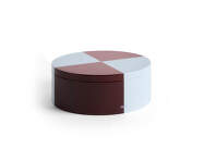 Úložný box Tin Container Round, burgundy and ice blue