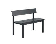 Lavica Linear Steel Bench s opierkou 110 cm, black