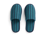 Papuče Waffle Slippers, stripe petrol blue