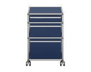 Zásuvkový kontajner na kolieskach USM Haller M63, steel blue