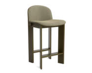 Barová stolička Chisel 35 H65, green umber lacquered beech / Linara 313