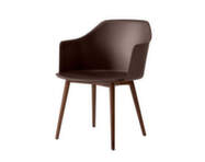 Stolička Rely HW76 s podrúčkami, walnut / burnt umber