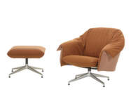 Kreslo Bascule Lowback s otomanom, Hola / blush pink / terracotta