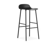 Barová stolička Form 75 cm, black/steel