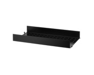 Polica String Metal Shelf High Edge 58 x 30, black