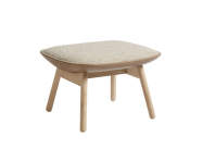 Ottoman Uchiwa, lacquered solid oak, Bolgheri LGG60/Sense Nougat