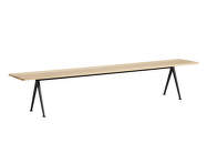 Lavica Pyramid Bench 12 250 cm, black powder coated steel / matt lacquered solid oak