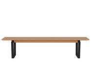 Lavica Nord 200 cm, black oak/oiled oak