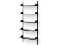 Policová zostava Wall Shelf 1900, black ash/black