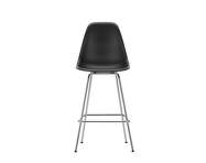 Barová stolička Eames Plastic Low, deep black/chrome
