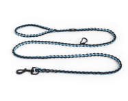 Nastaviteľné vodítko Dogs Leash Braided, blue/black
