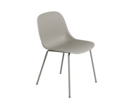 Stolička Fiber Side Chair, tube base, grey