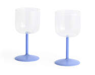 Poháre na víno Tint 2 ks, clear and jade light blue