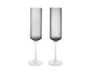 Poháre na šampanské Ripple Flutes set 2 ks, smoked grey