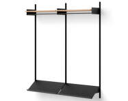 Policová zostava Wardrobe Shelf 2, oak/black