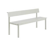 Lavica Linear Steel Bench s opierkou 170 cm, grey