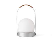 Prenosná lampa Carrie Leather Handle, brushed aluminium