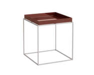 Stolík Tray Table 40x40, chocolate high gloss / silicone coated steel