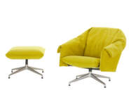 Kreslo Bascule Lowback s otomanom, Iroko 2 / lemon