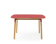 Stôl Form 120x120 cm, červená/dub