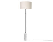 Stojacia lampa Gravity, white marble/canvas shade