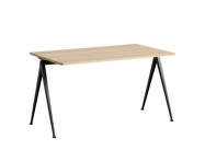 Pracovný stôl Pyramid Table 01, 140 x 75 x 74cm, black powder coated steel / matt lacquered solid oak
