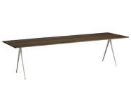 Jedálenský stôl Pyramid Table 02, 300 x 85 x 74 cm, beige powder coated steel / smoked solid oak
