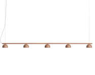 Závesná lampa Blush rail 5, warm beige