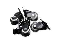 Kolieska Cube set 4 ks, black