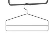 Ramienka String 4 ks, dark grey