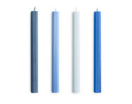Sviečky Hexagon Candle set 4ks, blues