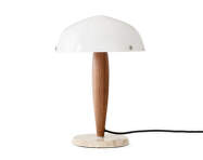 Stolná lampa Herman SHY3, Opal Glass w. Walnut & Cream Marble