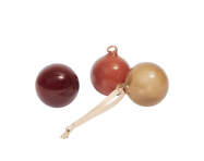 Vianočné banky Glass Baubles S set 3 ks, roseate opaque