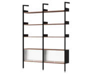 Policová zostava Rombe Konfigurácia E, anthracite/lacquered walnut