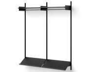 Policová zostava Wardrobe Shelf 2, black ash/black