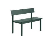 Lavica Linear Steel Bench s opierkou 110 cm, dark green