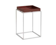 Stolík Tray Table 30x30 High, chocolate high gloss / silicone coated steel