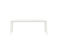 Jedálenský stôl Plate 90x180, white MDF table top/white base