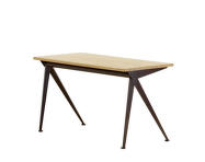 Stôl Compas Direction, solid natural oak top table/deep black base