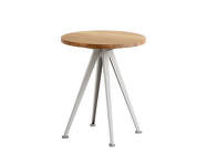 Odkládací stolík Pyramid Coffee Table 51, Ø45,5 x 44 cm, beige powder coated steel / oiled solid oak