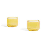 Set dvoch pohárov Tint, light yellow w. white rim