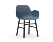 Stolička Form s podpierkami rúk, blue/black