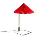 Stolová lampa Matin 380, polished brass / bright red